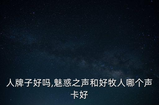好牧人牌子好吗,魅惑之声和好牧人哪个声卡好?