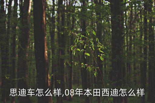 思迪车怎么样,08年本田西迪怎么样
