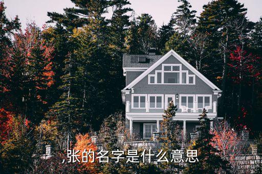 ,张的名字是什么意思