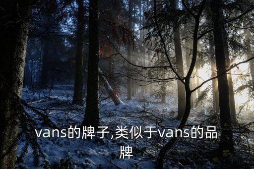 类似vans的牌子,类似于vans的品牌