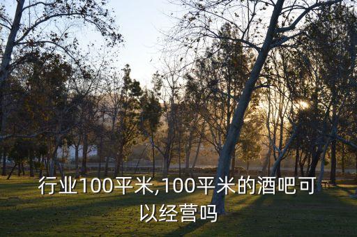 娱乐行业100平米,100平米的酒吧可以经营吗?