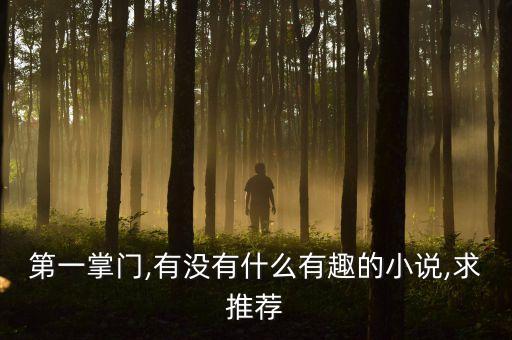 第一掌门,有没有什么有趣的小说,求推荐