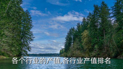 中国各个行业的产值,各行业产值排名