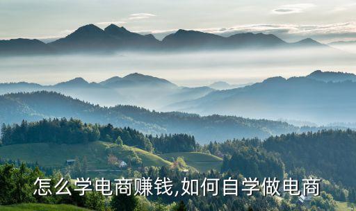 怎么学电商赚钱,如何自学做电商