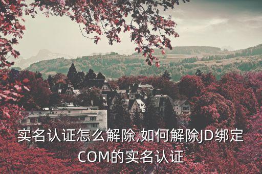 实名认证怎么解除,如何解除JD绑定COM的实名认证