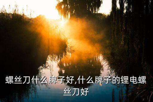 螺丝刀什么牌子好,什么牌子的锂电螺丝刀好