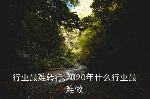 什么行业最难转行,2020年什么行业最难做