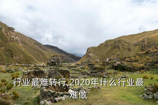行业最难转行,2020年什么行业最难做