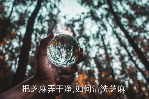 怎么把芝麻弄干净,如何清洗芝麻