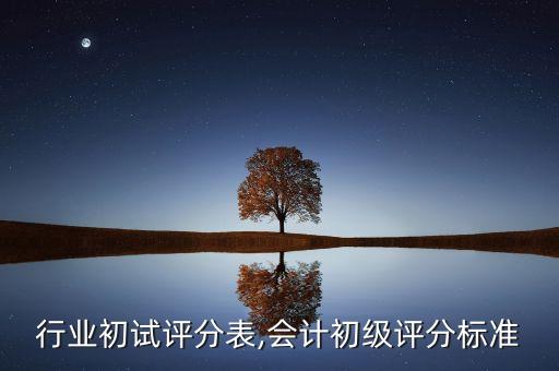 服务行业初试评分表,会计初级评分标准